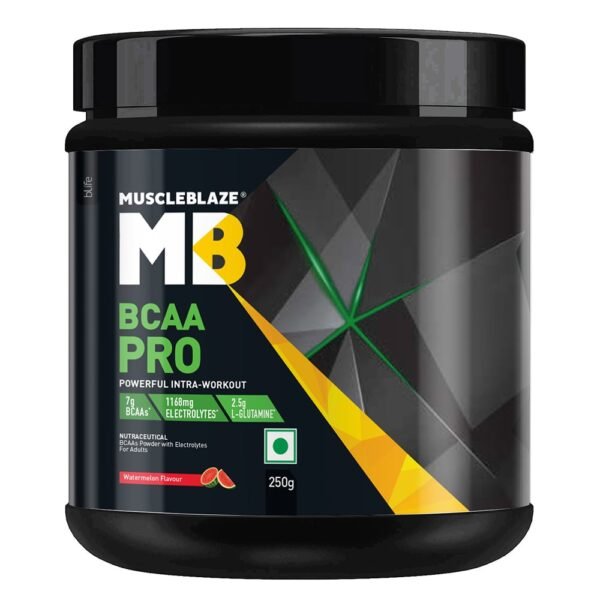 MuscleBlaze BCAA Pro Essential Amino Acids, 16 Servings, 250 g (0.55 lb), Watermelon